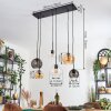 Koyoto hanging light, globe light, pendant light Amber, clear, Smoke-coloured, 6-light sources
