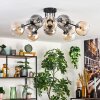 Koyoto ceiling light, globe light 81 cm Amber, clear, Smoke-coloured, 10-light sources