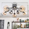 Koyoto ceiling light, globe light 81 cm Amber, clear, Smoke-coloured, 10-light sources