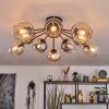 Koyoto ceiling light, globe light 81 cm Amber, clear, Smoke-coloured, 10-light sources