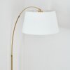 Bassagoda floor lamp, Arch lamps brass, black, 1-light source, Fabric lampshade