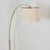 Bassagoda floor lamp, Arch lamps brass, black, 1-light source, Fabric shade