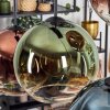 Koyoto hanging light, globe light, pendant light blue, green, clear, coppery, 6-light sources