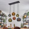 Koyoto hanging light, globe light, pendant light blue, gold, green, coppery, 6-light sources