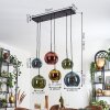 Koyoto hanging light, globe light, pendant light blue, gold, green, coppery, 6-light sources
