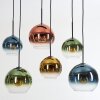 Koyoto hanging light, globe light, pendant light blue, gold, green, clear, coppery, 6-light sources