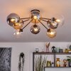Gastor ceiling light, globe light Amber, clear, Smoke-coloured, 8-light sources