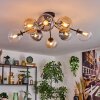 Gastor ceiling light, globe light Amber, clear, Smoke-coloured, 8-light sources