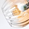Koyoto ceiling light, globe light 85 cm Amber, clear, Smoke-coloured, 8-light sources