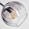 Koyoto ceiling light, globe light 78 cm Amber, clear, Smoke-coloured, 6-light sources
