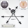 Koyoto ceiling light, globe light 78 cm Amber, Smoke-coloured, 6-light sources