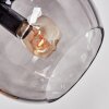 Koyoto ceiling light, globe light 78 cm Amber, Smoke-coloured, 6-light sources