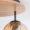 Koyoto ceiling light, globe light Ecru, black, 3-light sources