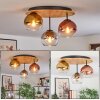 Koyoto ceiling light, globe light 50 cm Ecru, black, 3-light sources