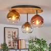 Koyoto ceiling light, globe light 50 cm Ecru, black, 3-light sources
