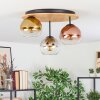 Koyoto ceiling light, globe light 50 cm Ecru, black, 3-light sources