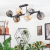 Koyoto ceiling light, globe light Amber, clear, Smoke-coloured, 10-light sources