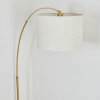 Bassagoda floor lamp, Arch lamps brass, black, 1-light source, Fabric shade
