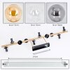 Gastor ceiling light, globe light gold, black, 10-light sources
