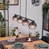 Koyoto hanging light, globe light, pendant light clear, Smoke-coloured, 4-light sources