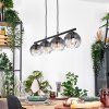 Koyoto hanging light, globe light, pendant light clear, Smoke-coloured, 4-light sources
