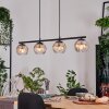 Koyoto hanging light, globe light, pendant light Amber, clear, 4-light sources
