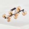 Koyoto ceiling light, globe light Amber, 10-light sources