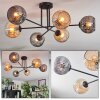 Ripoll ceiling light, globe light Amber, Smoke-coloured, 6-light sources