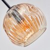 Ripoll ceiling light, globe light Amber, Smoke-coloured, 6-light sources