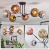 Ripoll ceiling light, globe light gold, clear, coppery, Smoke-coloured, 6-light sources