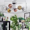 Ripoll ceiling light, globe light gold, clear, coppery, Smoke-coloured, 6-light sources