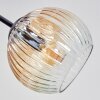 Ripoll ceiling light, globe light Amber, clear, Smoke-coloured, 6-light sources