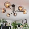 Ripoll ceiling light, globe light Amber, clear, Smoke-coloured, 6-light sources