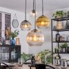 Koyoto hanging light, globe light, Cluster pendant lamp Amber, gold, clear, Smoke-coloured, 4-light sources