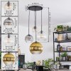 Koyoto hanging light, globe light, Cluster pendant lamp Amber, gold, clear, Smoke-coloured, 4-light sources