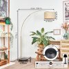 Sabadim floor lamp, Arch lamps brass, black, 1-light source, Fabric shade