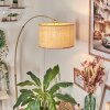 Sabadim floor lamp, Arch lamps brass, black, 1-light source, Fabric shade