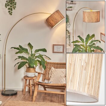 Bongal floor lamp, Arch lamps brass, black, 1-light source