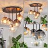Koyoto ceiling light, globe light 45 cm Amber, clear, Smoke-coloured, 5-light sources