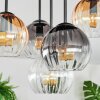 Koyoto ceiling light, globe light 45 cm Amber, clear, Smoke-coloured, 5-light sources