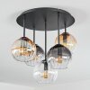 Koyoto ceiling light, globe light 45 cm Amber, clear, Smoke-coloured, 5-light sources