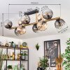 Koyoto ceiling light, globe light gold, black, 10-light sources