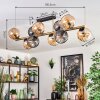 Koyoto ceiling light, globe light gold, black, 10-light sources