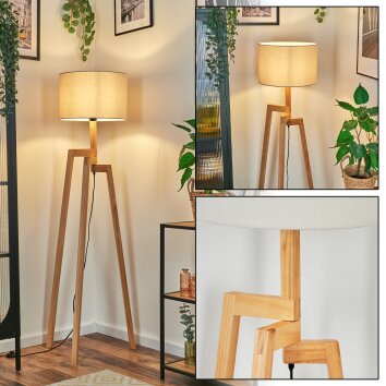 Soungou floor lamp Ecru, black, 1-light source