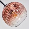 Ripoll ceiling light, globe light gold, clear, coppery, 6-light sources