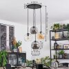 Ripoll hanging light, globe light, Cluster pendant lamp Amber, clear, Smoke-coloured, 4-light sources