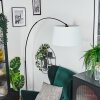 Bassagoda floor lamp, Arch lamps black, 1-light source, Fabric shade