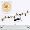 Gastor ceiling light, globe light gold, black, 10-light sources