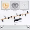 Gastor ceiling light, globe light gold, black, 10-light sources