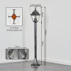 Naofe path light black, silver, 1-light source